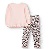 Kız Bebek Leopar Bluz-Tayt Kaşkorse Uzun Kol Reçme Paça