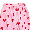 Kız Bebek Pijama Takım Kaşkorse Kalp Desen Bisiklet Yaka Uzun Kol Pembe