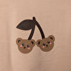 Kız Bebek Teddy Bear Sweatshirt İki İplik Bisiklet Yaka Uzun Kol