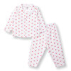 Kız Bebek Uzun Kol Pijama Takımı Düğmeli Bebe Yaka Reçme Paça