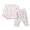 Kız Bebek Uzun Kol Pijama Takımı İnterlok Bebe Yaka Uzun Kol Reçme Paça