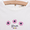 Kız Çiçek Baskılı Tshirt-Tayt Kız Bebek