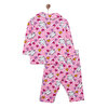 Kız Kedi Desenli Gömlek Yaka Pijama Takımı