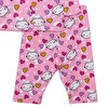 Kız Kedi Desenli Gömlek Yaka Pijama Takımı