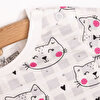 Kız Kedi Desenli Uzun Kol Pijama Takımı