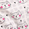 Kız Kedi Desenli Uzun Kol Pijama Takımı