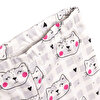 Kız Kedi Desenli Uzun Kol Pijama Takımı