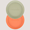 LC Yuvarlak Tabak 2'li Sage Green - Peach