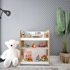 Martı Ahşap Çok Amaçlı Montessori Kitaplık/Oyuncaklık Naturel