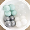 Mint-Gümüş-Beyaz-Şeffaf Havuz Topları 50'li 7 cm