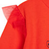 Kız Bebek Sweatshirt İki İplik Kumaş New Year Party Bisiklet Yaka Uzun Kol Kırmızı