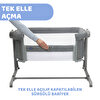 Next2me Magic Evo Anne Yanı Asansörlü ve Sallanabilen Beşik Dark Grey