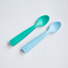Nam Nam 2li Silikon Mama Kaşığı Mavi-Yeşil