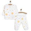 Kız Bebek Pijama Takım Organik Kumaş Çıtçıtlı Pambuliq Bisiklet Yaka Uzun Kollu