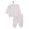 Kız Bebek Pijama Takım Organik Kumaş Çıtçıtlı Pambuliq Bisiklet Yaka Uzun Kollu