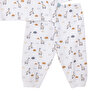 Unisex Bebek Organik Pijama Takım İnterlok Çıtçıtlı Pambuliq  Bisiklet Yaka Uzun Kol