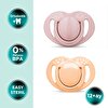 Ortodontik Silikon Emzik 2'li Powder Pınk&Blush 12+ Ay (Sterilizayon/Saklama Kutulu)