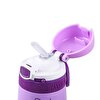 Paslanmaz Çelik, Pipetli,Kilitlenebilir Çocuk Matarası 350 ml Mor