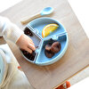 Puzzle Mama Tabağı Mineral Blue Powder Grey