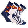 Superman Erkek 3'lü Soket Çorap