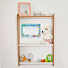 Turna Montessori Ahşap Çocuk Duvar Kitaplık Naturel