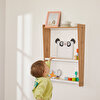 Turna Montessori Ahşap Çocuk Duvar Kitaplık Naturel