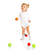 Unisex 5'li Uzun Kollu Body Ribana Kumaş Çıtçıtlı Zıbın Zarf Yaka Uzun Kollu Beyaz