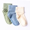 Unisex Kaşkorse Düz Renk 3lü  Kıvrık Çorap Unisex