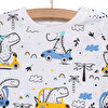 Uzun Kol Bisiklet Yaka Dinazor Desenli Pijama Takımı