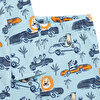Uzun Kol Gömlek Yaka Safari Desenli Pijama Takımı
