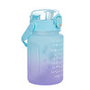 VAGONLİFE 1000 ML SOFT-TOUCH MOTİVASYON SU MATARASI MAVİ-PEMBE