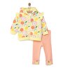Yenidoğan Aloha Sweatshirt-Kapüşonlu Hırka-Alt 3lü Takım Kız Bebek