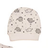 Yenidoğan Bebek Sevimli Fil Kendinden Eldivenli Tulum-Body- Şapka 3lü Set Unisex