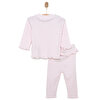 Yenidoğan Çizgili Unisex Sweatshirt-Patiksiz Alt 2li Takım Kız Bebek