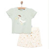Yenidoğan Cute Duck Tshirt-Şort Kız Bebek