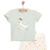 Yenidoğan Cute Duck Tshirt-Şort Kız Bebek
