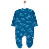 Yenidoğan Desenli Erkek Bebek Polar Patikli Tulum Erkek Bebek