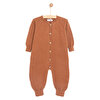 Erkek Bebek Triko Patiksiz Tulum Düğmeli Uzun Kol