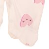 Yenidoğan Kalp Baskılı Kız Tulum-Şapka Kız Bebek