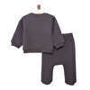 Yenidoğan Kapitone Sweatshirt-Patikli Alt 2li Takım Unisex