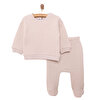 Yenidoğan Kapitone Sweatshirt-Patikli Alt 2li Takım Unisex
