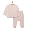 Yenidoğan Kapitone Sweatshirt-Patikli Alt 2li Takım Unisex