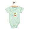 Unisex Yenidoğan Zıbın Body Ribana Çıtçıtlı Yaka Kısa Kol