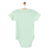 Unisex Yenidoğan Zıbın Body Ribana Çıtçıtlı Yaka Kısa Kol