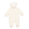 Kız Bebek Yenidoğan Tulum Wellsoft Örme Fermuarlı Uzun Kol Patikli Ekru