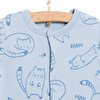 Yenidoğan Organic Sleepy Cat Uni Kısa Tulum Unisex