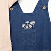 Yenidoğan Tıny Flowers Kot Şort Salopet - Tshirt Takım Kız Bebek