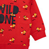 Erkek Bebek Sweatshirt Şardonlu  Wild One Baskılı Çıtçıtlı Bisiklet Yaka Uzun Kol