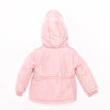 Kız Bebek Kapüşonlu Mont Micro Kumaş Fermuarlı Non-Basic Hakim Yaka Uzun Kol