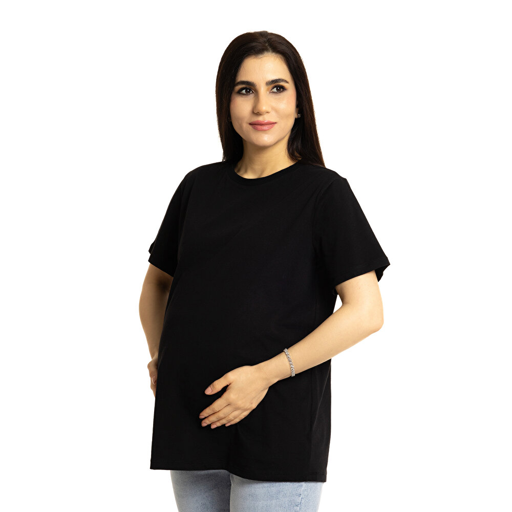 Hamile Basic Kısa Kol Tshirt Anne Giyim